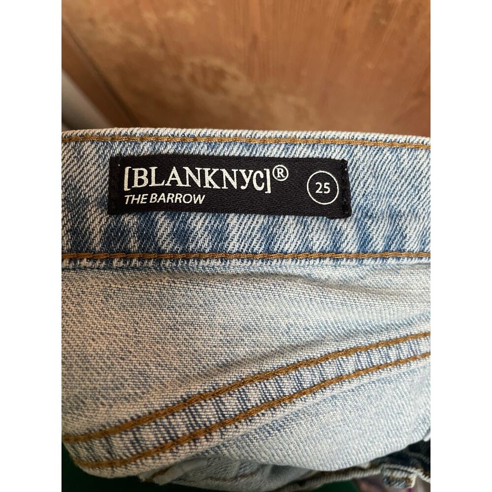 Blank NYC Denim Jean Shorts Cut Off Distressed Women's Size 25"/ 0 - Picture 4 of 6